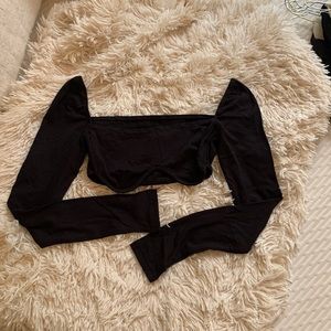 Square neck ultra cropped top